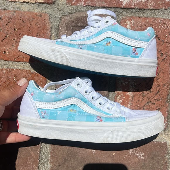 Vans Old Skool Spongebob Squarepants Lace Up Casual Shoes White Blue . UNISEX - Picture 13 of 17